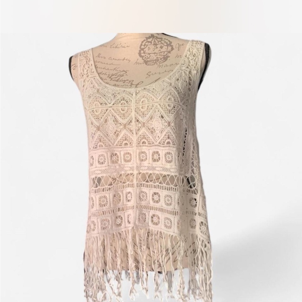 Boho fringe crochet top